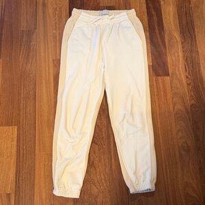 Everlane Colorblocked Off-White Joggers